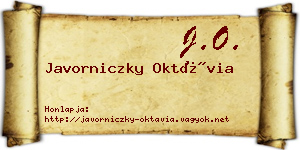 Javorniczky Oktávia névjegykártya